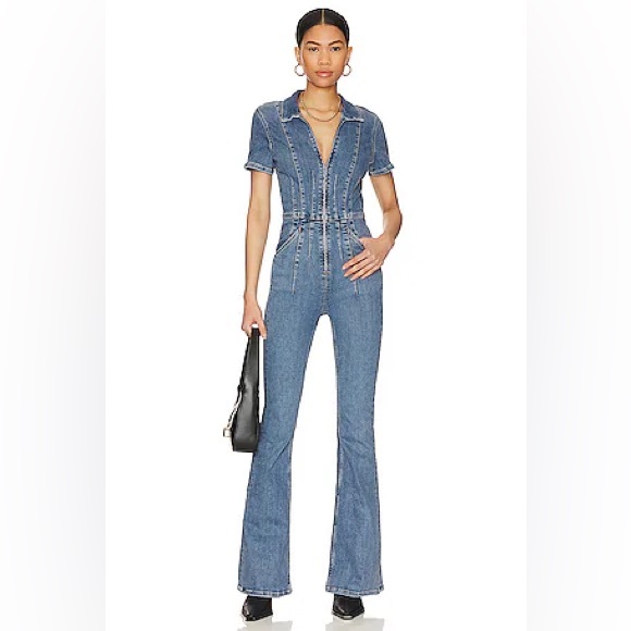 Free People Blue Denim Jumpsuit - Picture 4 of 13